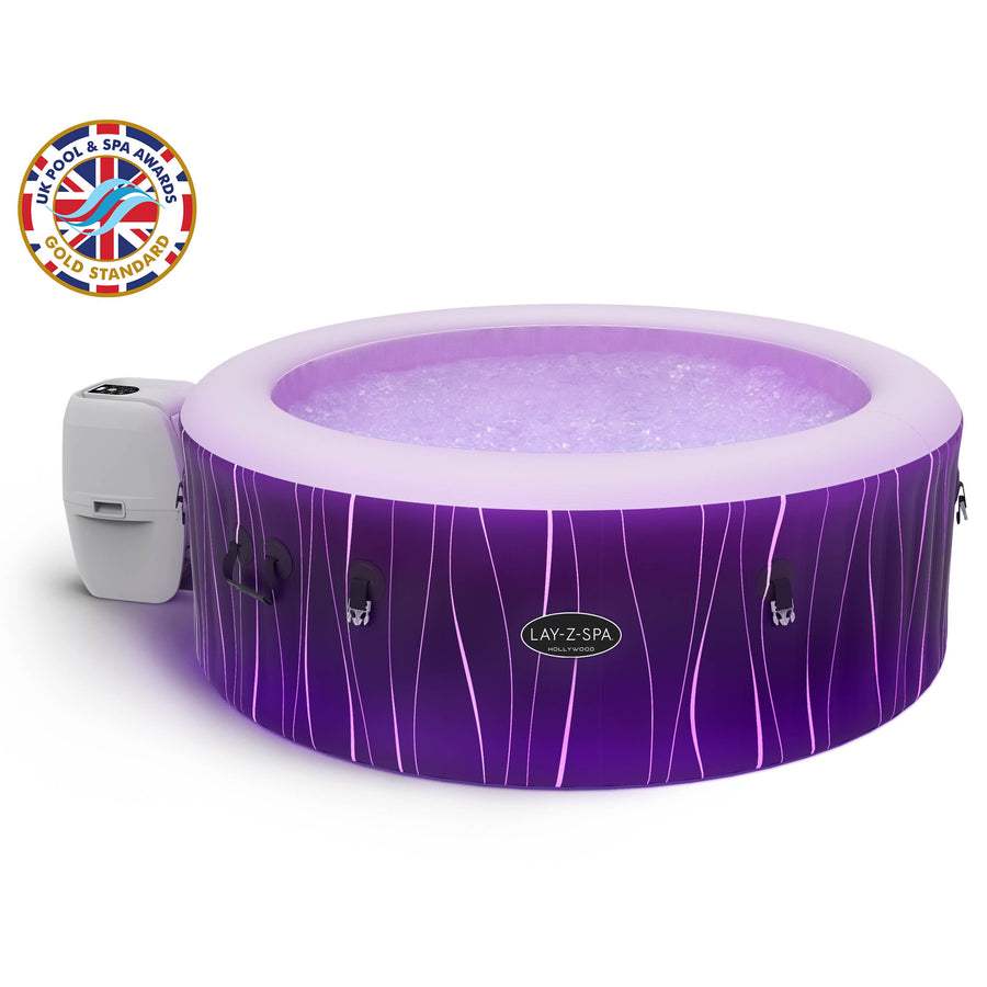 ג'קוזי מתנפח Capri ל־4–6 אנשים – תאורת LED צבעונית ו־140 סילוני אוויר