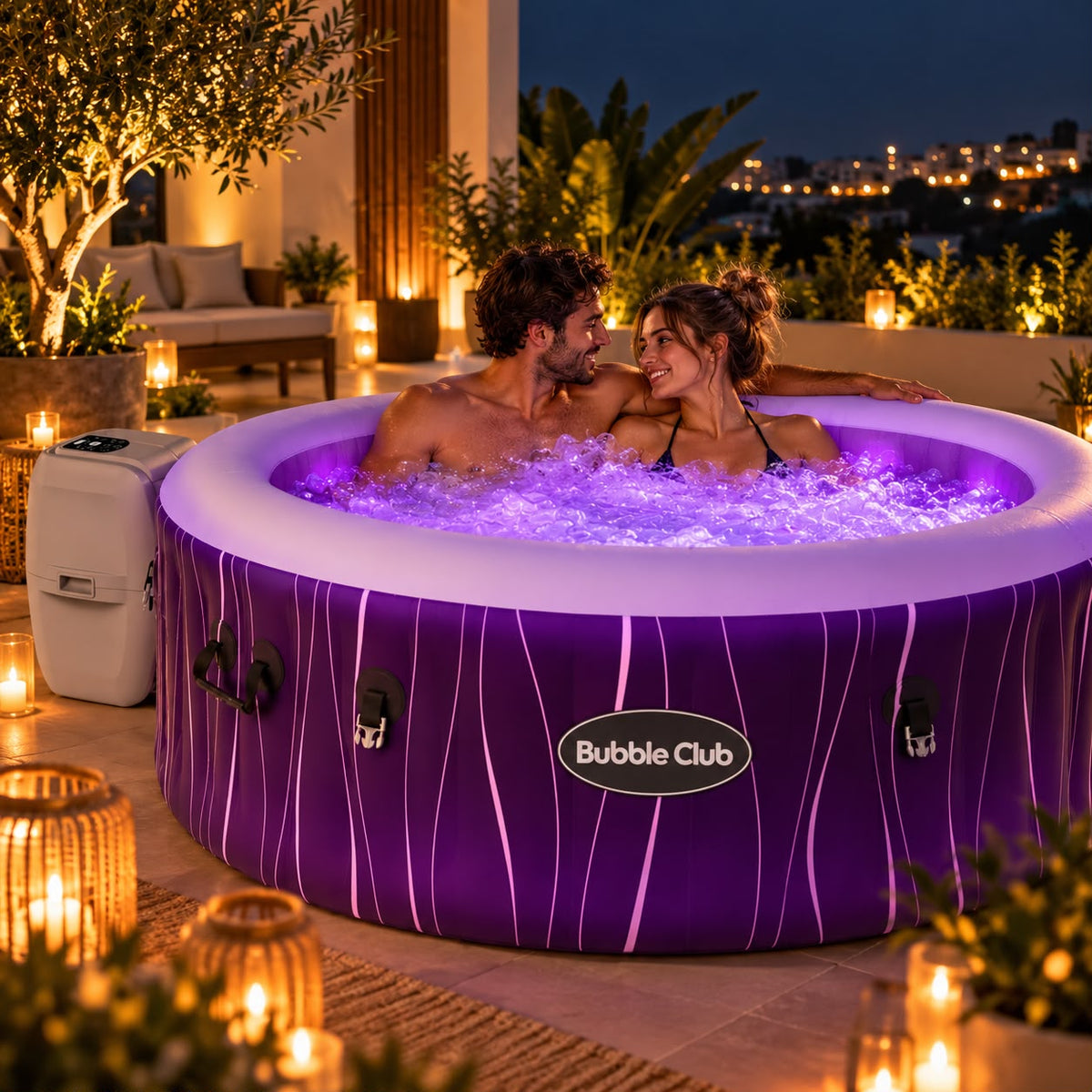 ג'קוזי מתנפח Capri – תאורת LED צבעונית